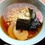 御食事処 会津嶺 - 喜多方ラーメン（醤油　大盛無料）