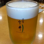 道頓堀 今井 - ますは、生ビール (中) で乾杯 ¥660