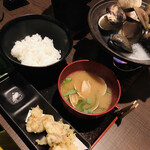 Hamaguri Ittaku - 蛤しぐれ煮、揚げ蛤、蛤お味噌汁