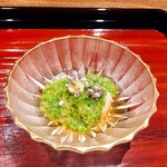 割烹 隆 - ⚫白イカのイカ素麺　たたきおくら