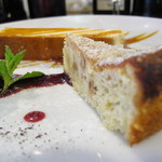 オステリア チロ - パルメザンチーズとヘーゼルナッツのケーキ