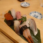 割烹 勘べえ - お寿司7貫握り（私の）