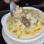 ツーロン - ハンバーグカレードリア。カレー控えめすぎるけどチーズたっぷり。