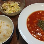 Toruko Kafe Ando Resutoran Ra-Re - 日替わりランチ(サラダ食べかけです…)