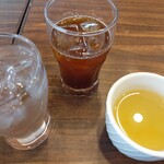 ジョナサン - まずは水、アイスコーヒー、スープ