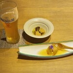 湊 - 雲丹豆腐と鰻ざく