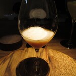 yokoyama - パブリカと魚介の出汁で作ったスープとローズマリーの香りを利かせた泡