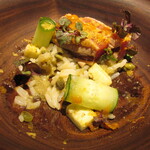 yokoyama - 鮪のグリエ ジャスミン米 焼ナス 唐墨