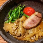 やき鳥 卍郎 - 鴨と舞茸のすき焼き風