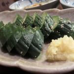 にこみ　鈴や - きゅうり1本漬け￥250