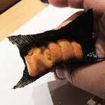 恵比寿 鮨 栞庵 やましろ - うに手巻き