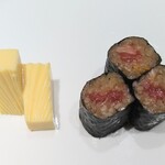 恵比寿 鮨 栞庵 やましろ - 玉子焼きととろたく巻き