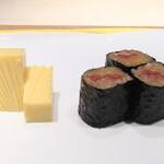 Ebisu Sushi Shiorian Yamashiro - 玉子焼きととろたく巻き