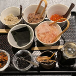 水光庵 - 名物のご飯のお供