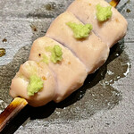 とり茶太郎 - 黄金軍鶏のささみさび焼き　あっさりした串には黄金軍鶏もいいですね