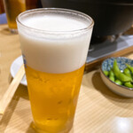 九州八豊やせうまだんご汁 - 生ビールからスタート