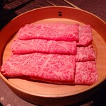 瀬里奈 - 長崎県産の特選牛リブロースのしゃぶしゃぶ肉・その３です。