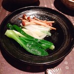 瀬里奈 - しゃぶしゃぶのスープで調理したお野菜・その２です。
