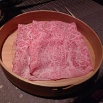 瀬里奈 - 長崎県産の特選牛リブロースのしゃぶしゃぶ肉・その４です。