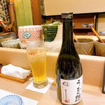 うを徳 - 梅ソーダ＆芋焼酎