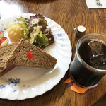 コーヒーハウス マキ - パストラミビーフサンドセット（900円）