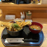 Fukusaya - 穴子天丼大盛　カリッとフワッと美味しい