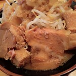 麺の極 はなみち - 二郎さん・豚マシ（アップ）