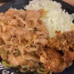 名物すた丼の店 - 唐揚げ合盛り　アップ