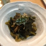 かゆう美酒美食 - 突き出し、葉ワサビの醤油漬け