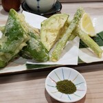 末広寿司 - 夏野菜の天ぷら850円