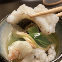 京都三条 箔 - 鱧リフト　この肉厚見よ！　最高の骨切り技術でした