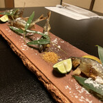 京都三条 箔 - 若鮎炭火焼き