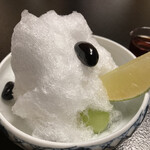京都三条 箔 - かき氷　黒豆　ライム　シャインマスカット　桃