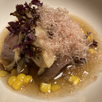 京都三条 箔 - 丹波牛　とうもろこし餡