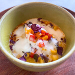 MAISON LAFITE - 豊前のヨシエビ、焼きパプリカ、朝採れトウモロコシ
      