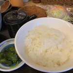 麺茶屋一番や　　大和 - ライスと香物♪