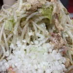 ラーメン二郎 - ラーメン小　ニンニクマシマシ　ヤサイマシマシ　アブラマシマシ　タマネギ