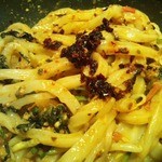 うどん居酒屋 澄 - まぜまぜして自家製ラー油を