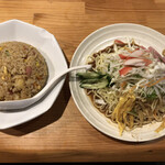 Gyouza Ou - 麺飯ランチの冷麺と炒飯  700円