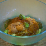 八ヶ岳 えさき - 利尻礼文島の雲丹とモロコシの軽いアイスのジュレ仕立て