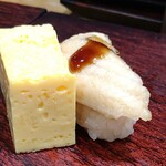 立ち寿司横丁 - 玉と穴子　