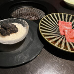 焼肉 牛印 - 特選サーロインのトリュフ焼きすき