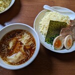 白河中華そば 孫市 - チャーシューワンタンつけめん   1150円。 味玉(クーポン)