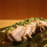 こころや - 蒸し鶏の山椒ダレがけアップ