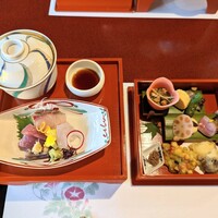 菊華荘 - 献上箱に入ったお料理