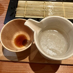 蕎麦切り 旗幟 - 蕎麦湯