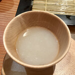 蕎麦切り 旗幟 - 蕎麦湯