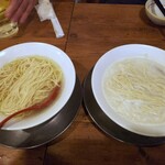 金町製麺 - 鯛清湯＆鯛白湯食べ比べ