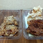 勝助食堂 - 唐揚げ単品 うま塩、醤油各140円/個、甘辛だれ150円/個+税