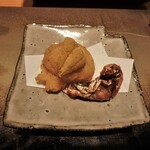 照寿司 - 中津の鱧＆有明海のアナジャコの唐揚げ